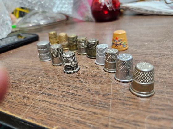 Picture of 12 old thimbles